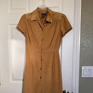Banana Republic Dress Women's Size 0 Midi Corduroy Button Up Short Sleeve, $25